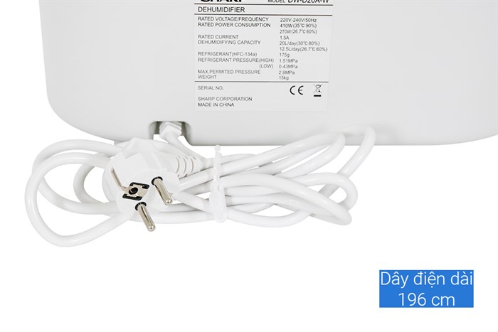 Máy Hút Ẩm Sharp DW-D20A-W